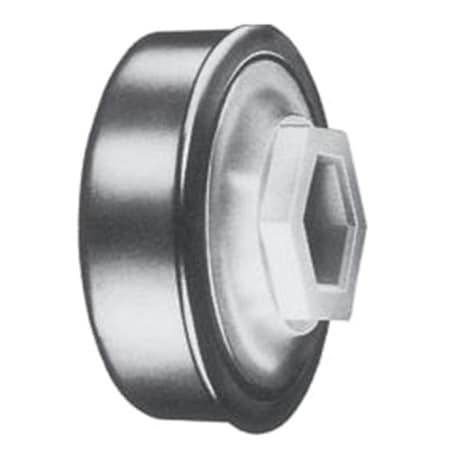Altra Industrial Motion Roller Steel Ball Bearing; Hex; 0.466 in. Shaft; Roller 1.529 in. OD; 1.6 in. Flange OD; Nylon Race CB14-3